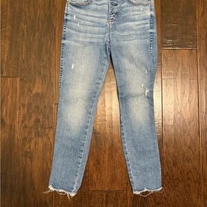 GAP Light Blue Distressed Ankle Jeans